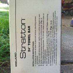 Stratton White Towel Bar 24inch