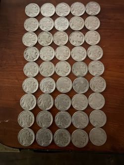 45 x Buffalo nickels