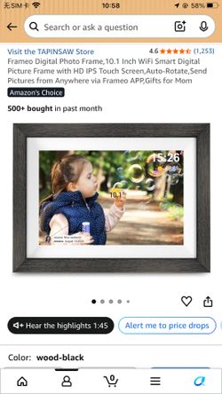 TAPINSAW 10.1 Inch WiFi Smart Digital Picture Frame with Frameo App