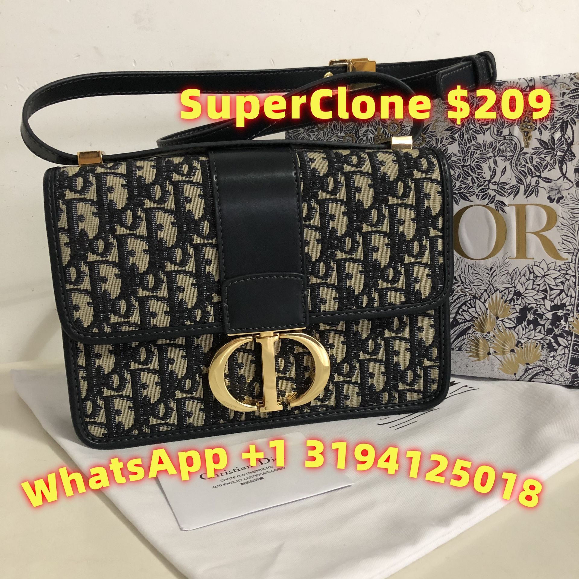 Dior Montaigne 30 Bag Black Oblique Jacquard With Gold Hardware