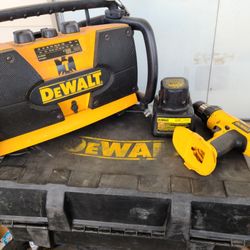 Dewalt Drill And Boom Box Stereo