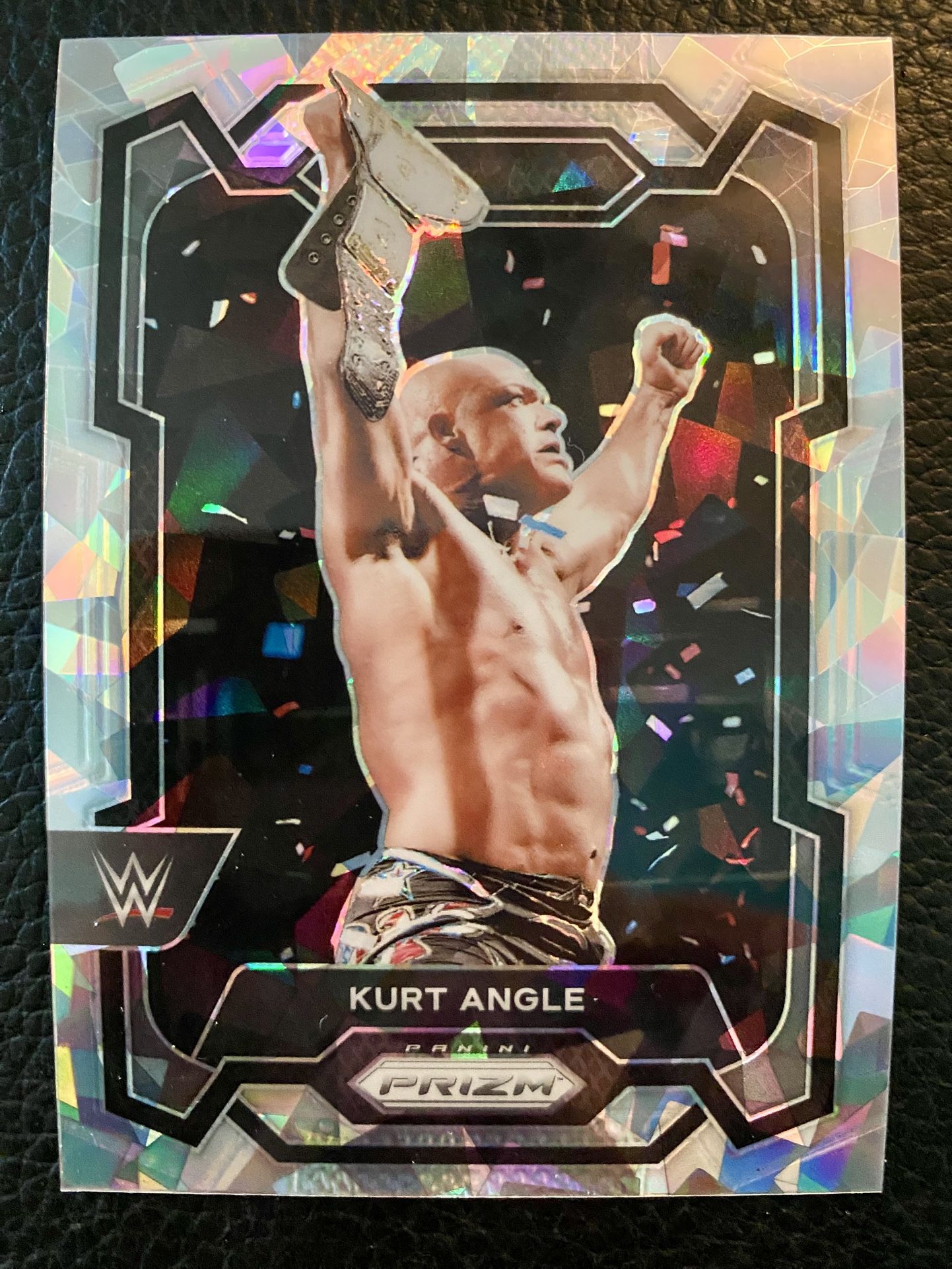 Kurt Angle 2024 Panini Prizm WWE #157 CRACKED ICE PRIZM!