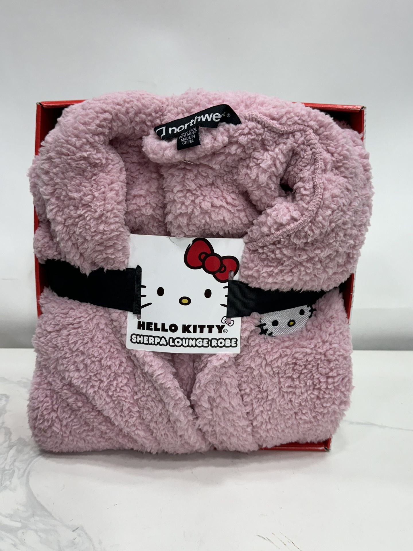 Hello Kitty Sherpa Lounge Robe Pink Special Edition Cozy New One Size