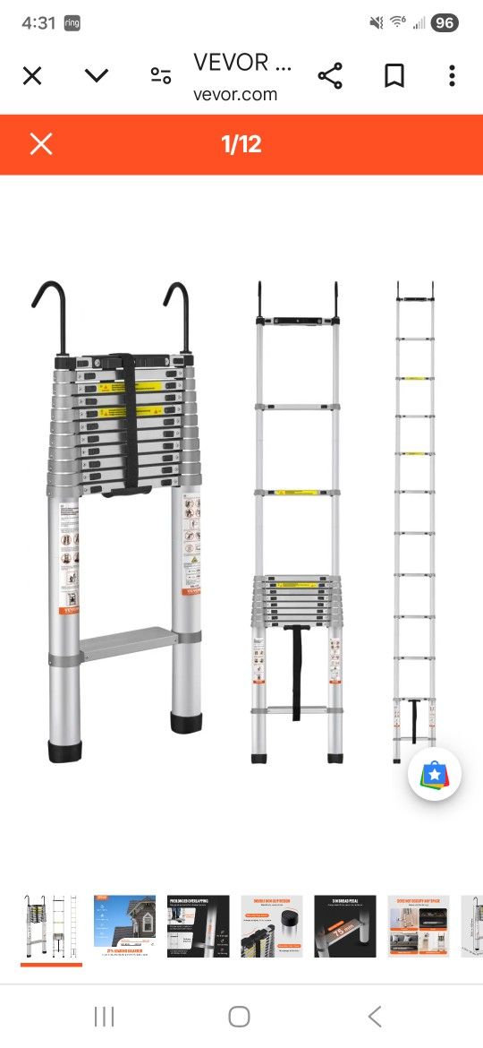 Telescopic 15 Foot Ladder