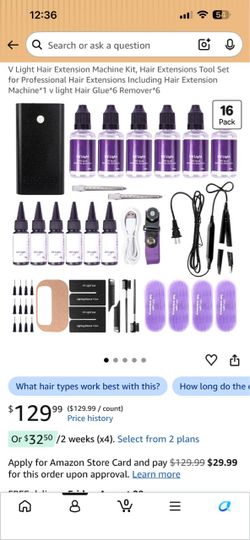 V Light Hair Extension Machine Kit