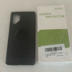  New Screen Protector And Used Otterbox Case For Samsung Galaxy Note 10