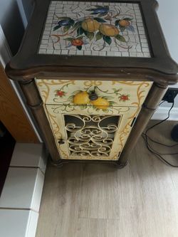 Antique lemon wine rack cabinet used