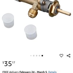 1set Gas Grill Heater Fire Pit Fireplace Propane Gas Control Valve Safety Valve With Inlet And Outlet 5/8inch 6mm Valve Shaft
