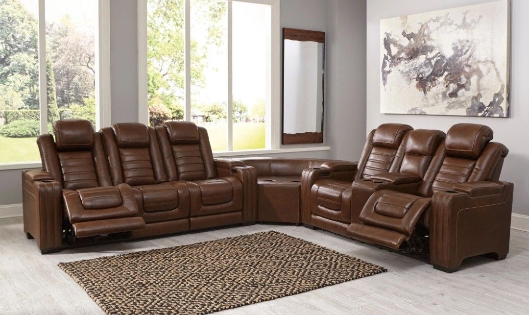 Backtrack Chocolate Power Reclining Sectional