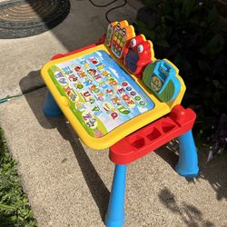 Kids Vtech Learning Desk And Stool