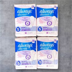 Always Discreet Incontinence Pads for Bladder Leaks and Sensitive Skin Size 5