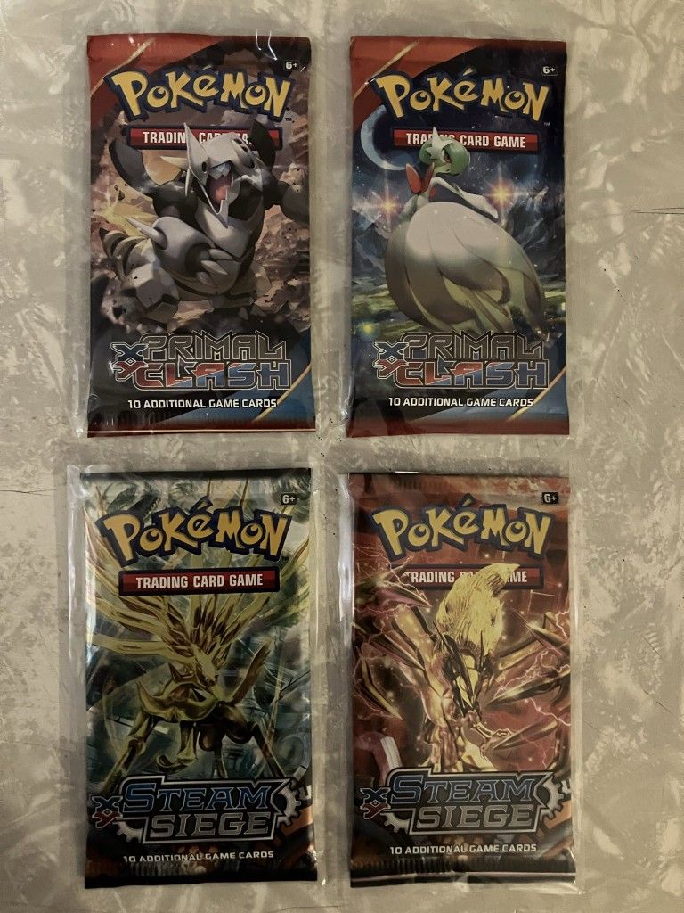 Sealed Pokemon XY Primal Clash, XY Steam Siege.