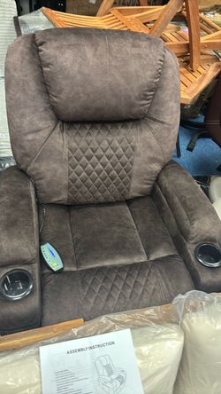 endrix Brown Massaging Power Lift Recline