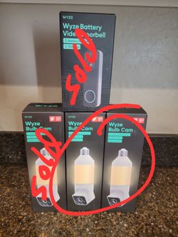 Wyze security doorbell camera and bulb cameras