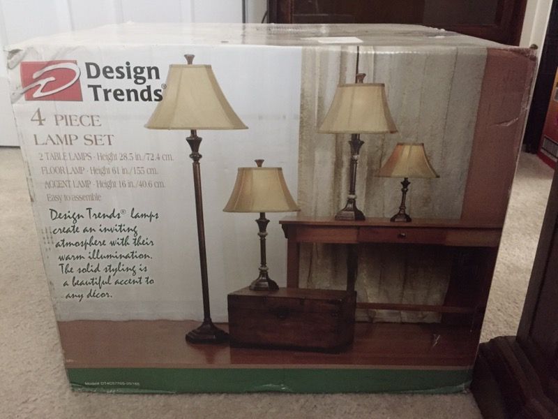 Design Trends 4 lamp set * Brand New*