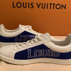Louis Vuitton, Shoes, Louis Vuittonluxembourg Sneakers 8 Red Blue White