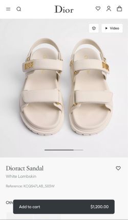 Dioract Sandal White Lambskin