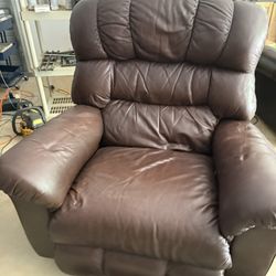Brown Leather Recliner Chair