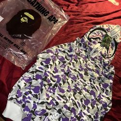 Bape Hoodie- Purple Camo