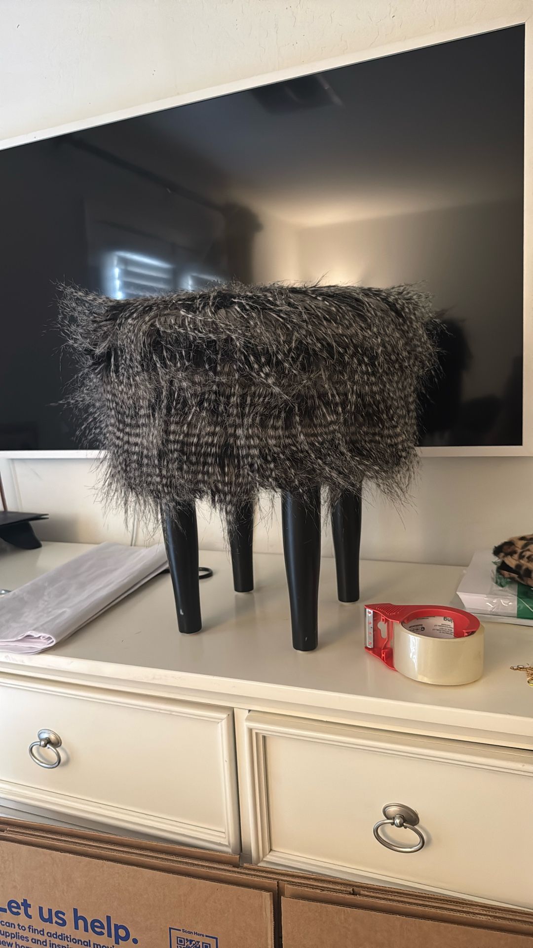 Small Fury Stool