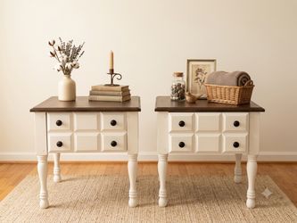 Refinished Vintage Lane Nightstands / End Tables (Pair)