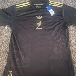 adidas Mexico gold jersey black 2xl