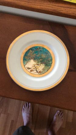 Art of Chokin 24K Gold Edged Rim , 7 3/4 In Plate