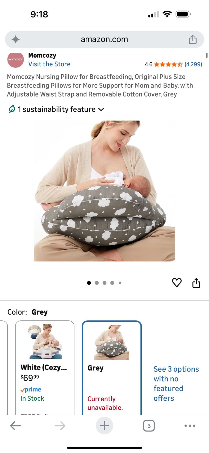 Momcozy Nursing Pillow