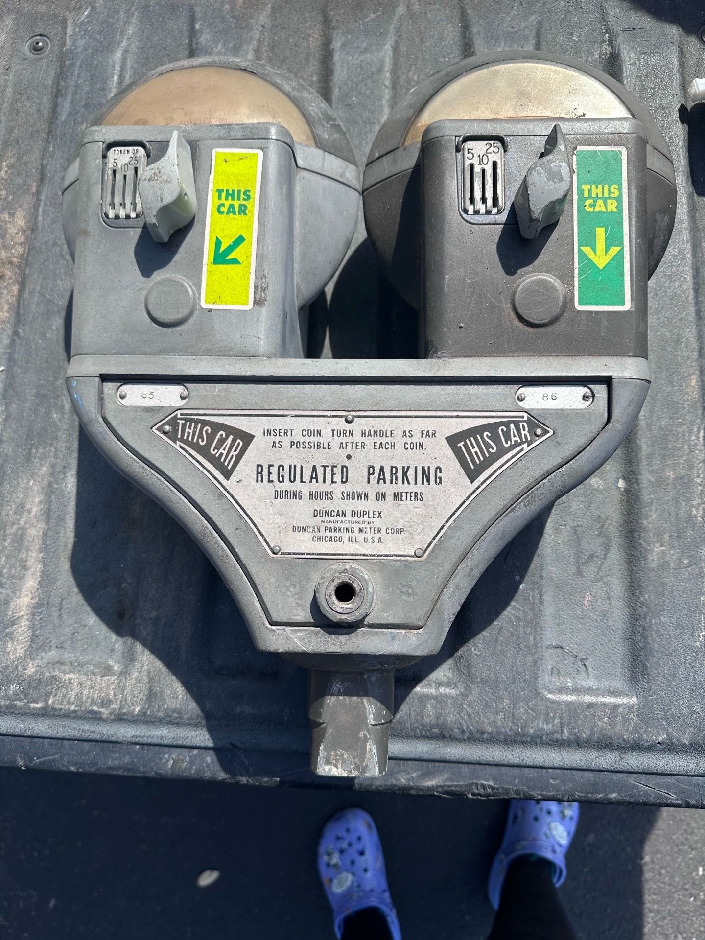 Vintage Duncan Duplex Double Parking Meter