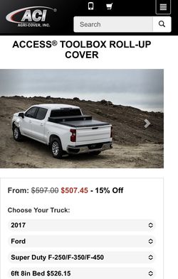 2017 And Up Ford F250/350 Tool Box Bed Cover