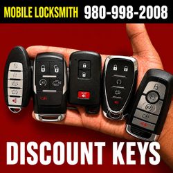 Car keys, remotes, key fobs, program keys for many makes and models.