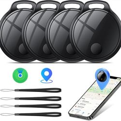 Air Tracker Tags-4 Pack: Smart Bluetooth Tracker, Compatible with Apple Find My APP (iOS Only) Replaceable Battery