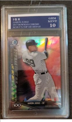 Aaron Judge 2017 Bowman Chrome IGX Gem Mint 10 Card
