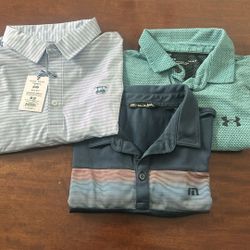 3 Mens Size Large  Polos- 1 NEW!! 