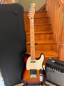 Fender MIM Telecaster (Mint) w/ Hardshell Case, Fender Amp