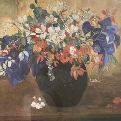 Vintage Framed Paul Gauguin “A Vase of Flowers” Art Print