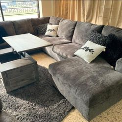 ♡ Ballinasloe Smoke Raf-Laf Sectional,seccional,couch,Delivery Available, Ask For A Discount Code