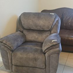 Grey Manual Handle Recliner Like New