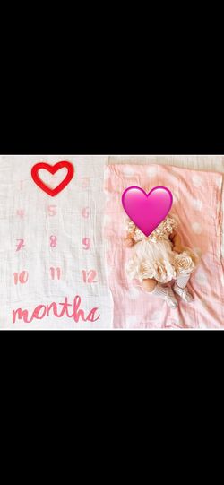 Baby Monthly Milestones Blanket Set