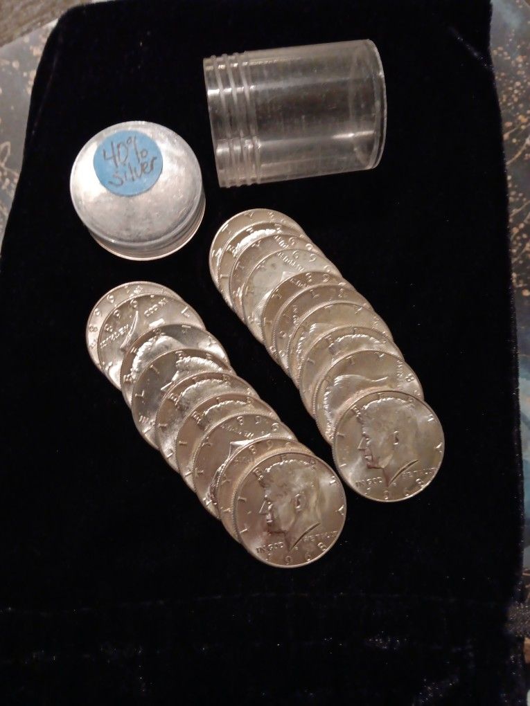 Roll Of 19 40% Kennedy Half Dollrs. B.U