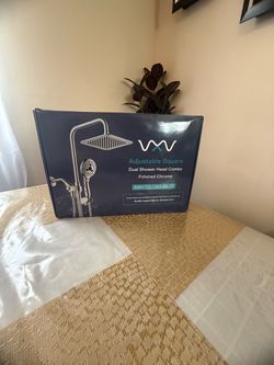 VXV Adjustable Square Dual Shower Head Combo