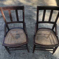 Vintage Chairs With Cane Seats 