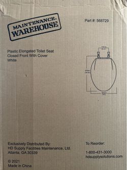 Toilet seats - Plastic Elongated front closed white NEW