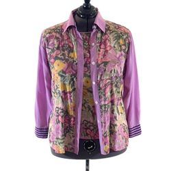 Koos Of Course! Vintage Silk Floral Blouse Set