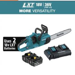 Makita LXT 16 in. 18V X2 (36V) Lithium-Ion Brushless Battery Electric Chain Saw Kit (4.0Ah