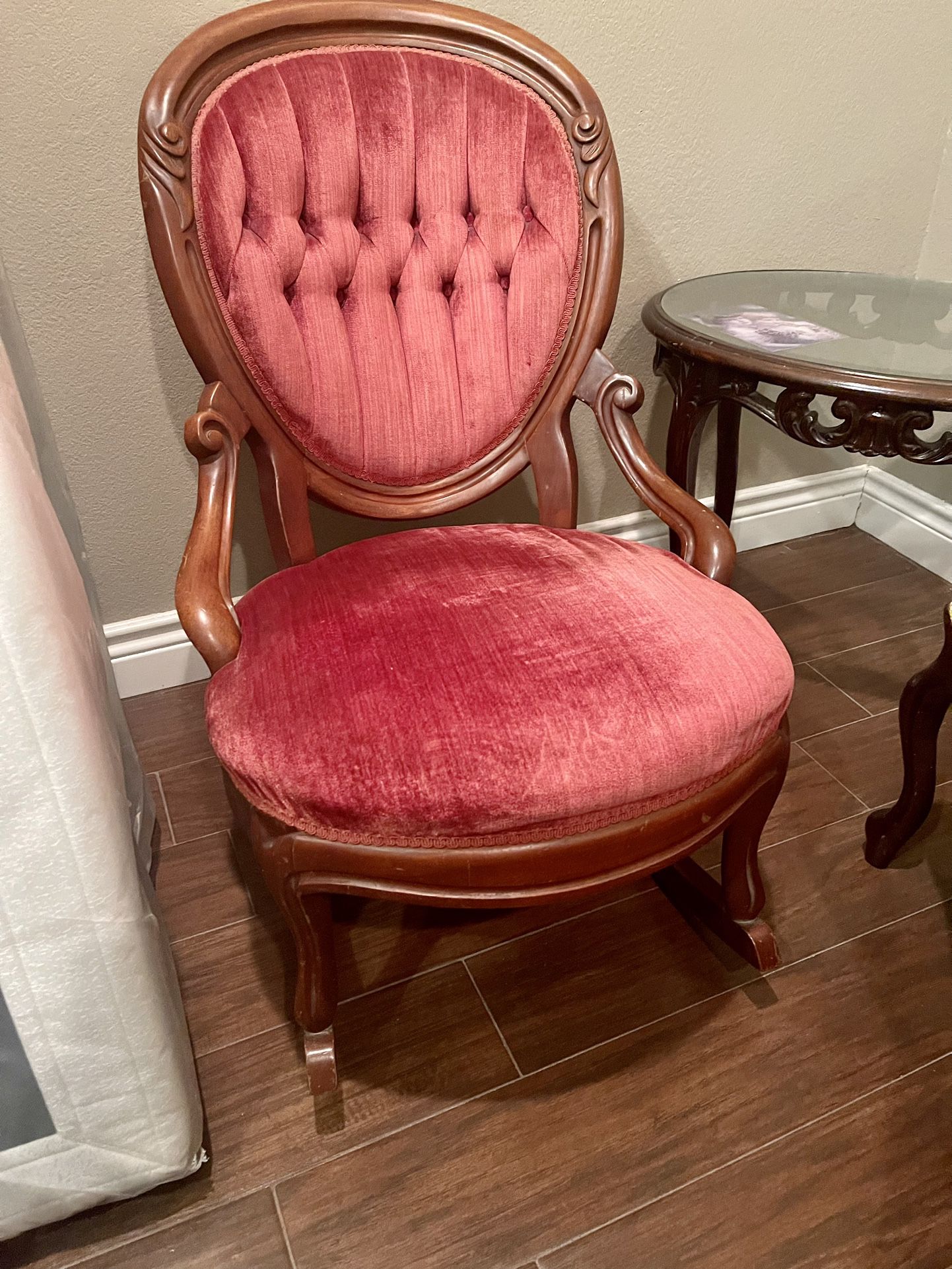 Antique Victorian Chair and Rocking Chair