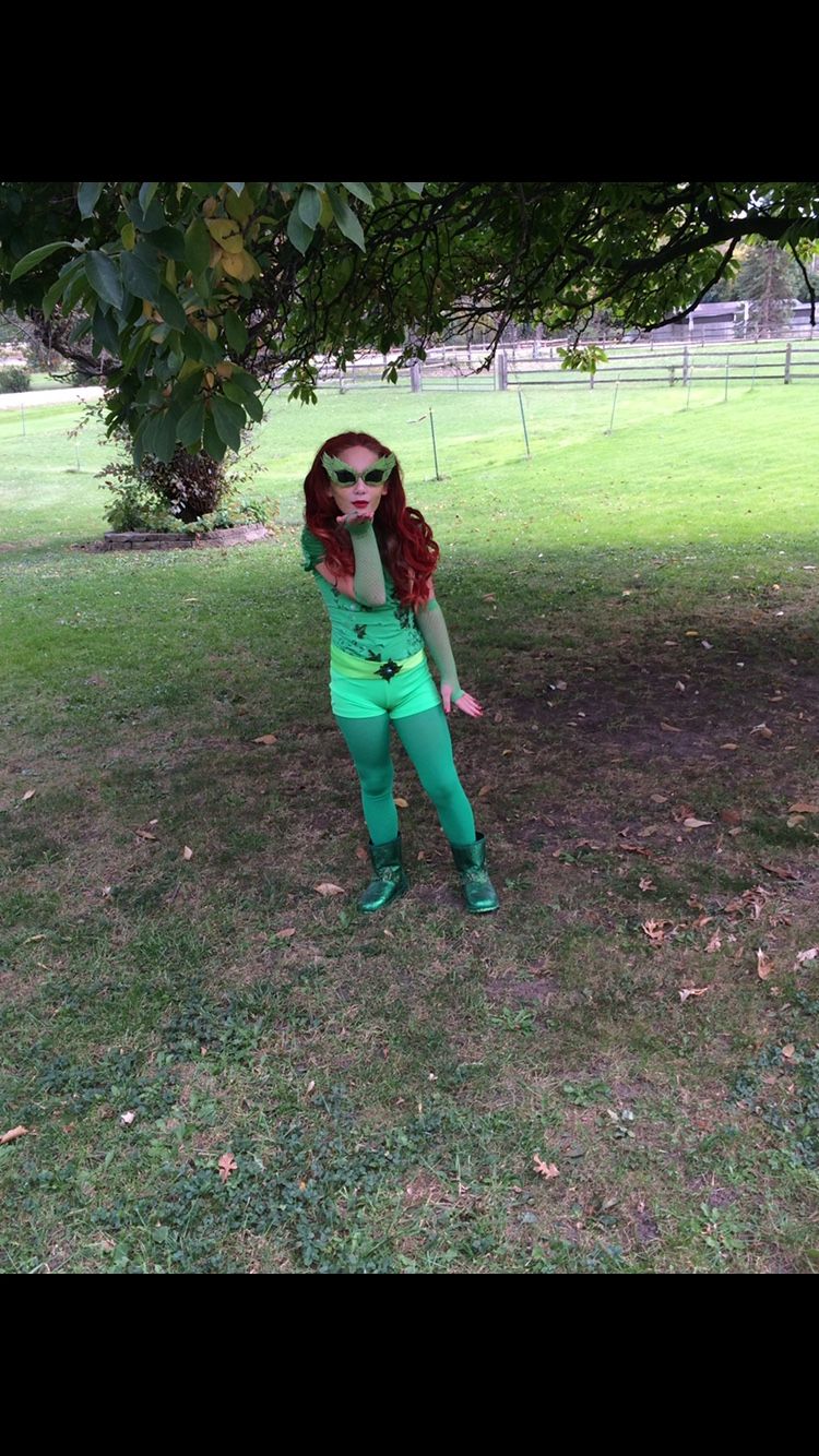 Poison Ivy Homemade girl’s Halloween costume approx fit 7-12 years old