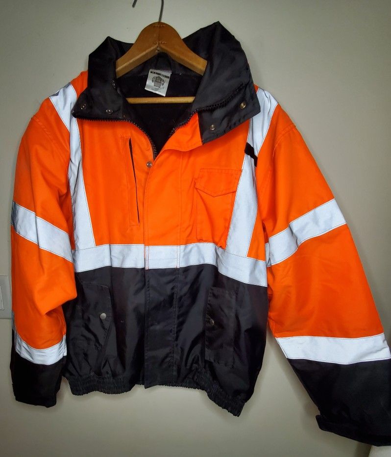 ML Kishigo Ripstop Unisex Lined Utility Bomber Jacket Size Medium