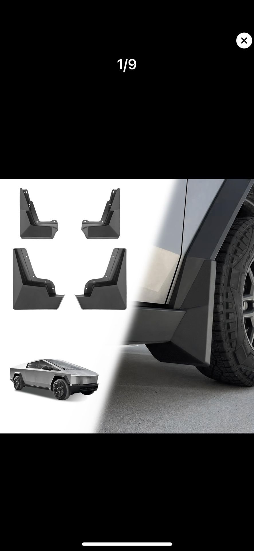 Mud Flaps Splash Guards Compatible with Tesla Cybertruck
