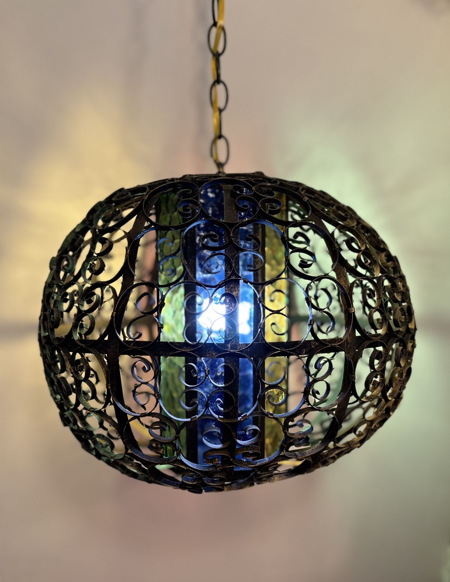 Gothic Spanish Swag Lamp